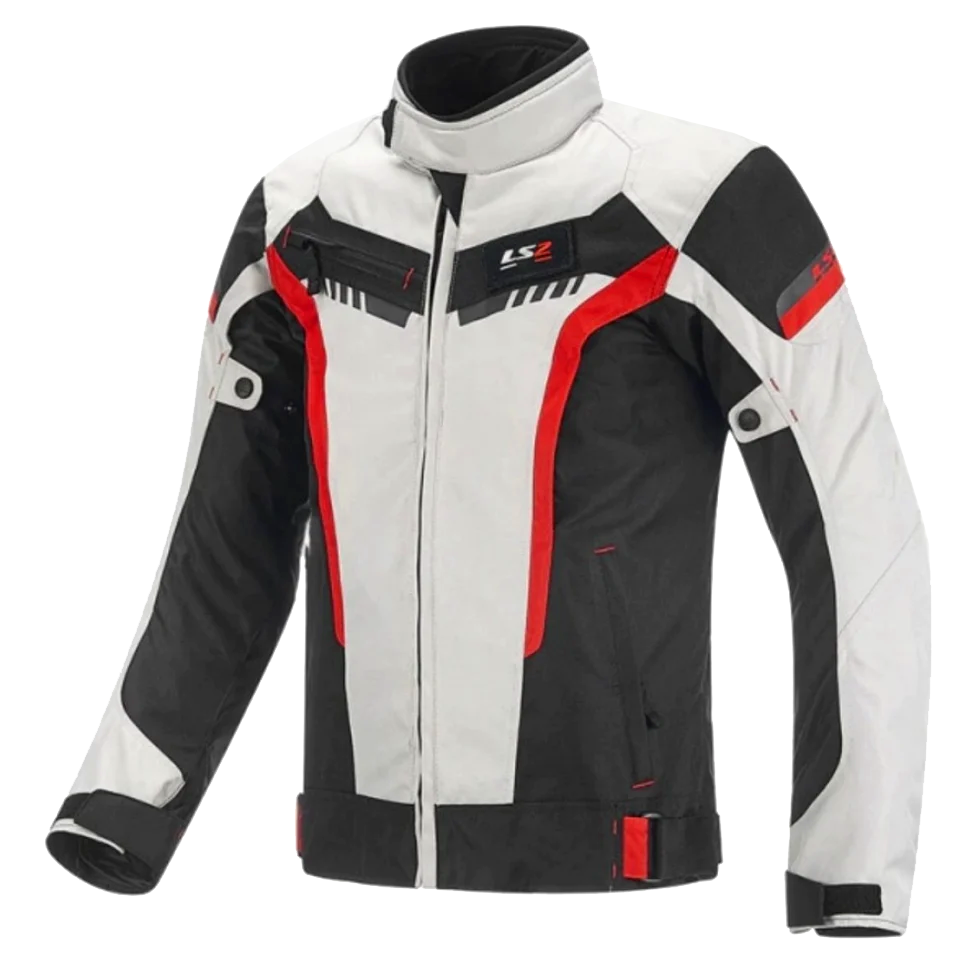 WOLF - MAN JACKET - LIGHT GREY BLACK RED