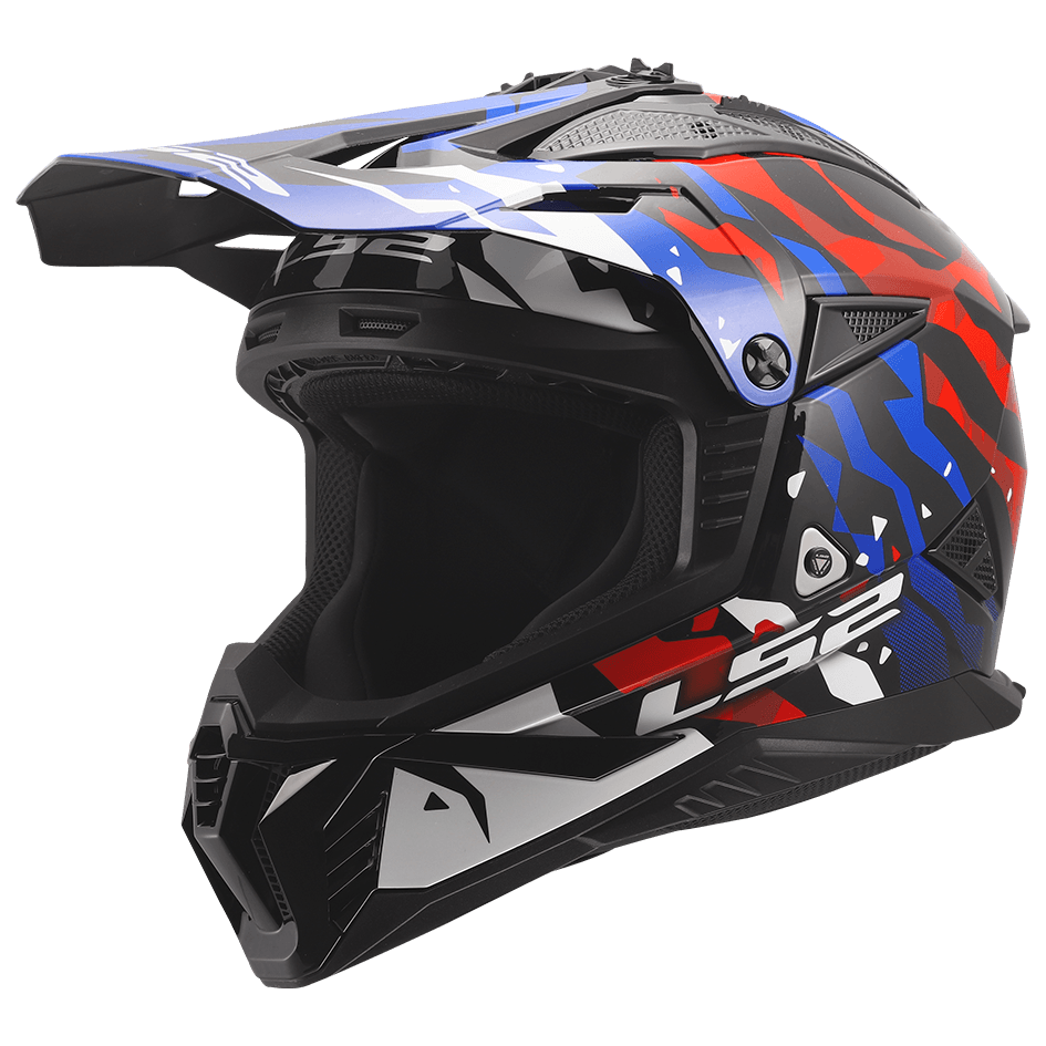 MX708 FAST II -  GROTESK - MATT WHITE BLUE RED