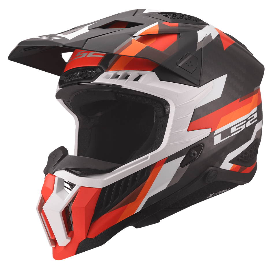 MX703 X-FORCE CARBONO - PHANTOM - ORANGE RED